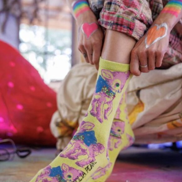 Magnolia Pearl My Pet Deer Socks - Picture 2 of 3